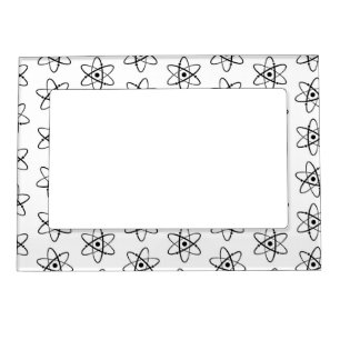 Molecules Atoms Orbit Science Themed Art Pattern Magnetic Frame