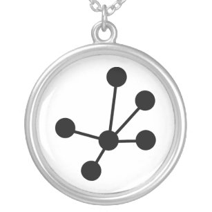 Molecules Silver Plated Necklace