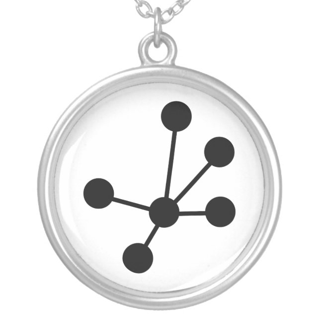 Molecules Silver Plated Necklace (Front)