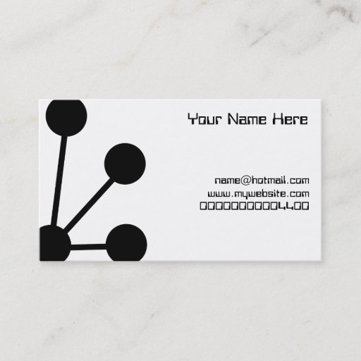 Customizable Molecules, Your Name Here, Business Cards