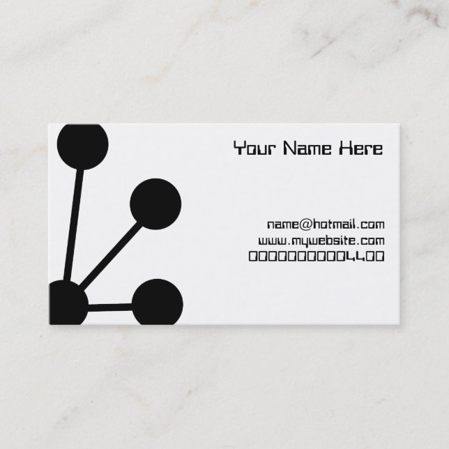 Molecules, Your Name Here, Business Card (Front)