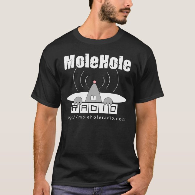 MoleHole Radio Black T-Shirt (Front)