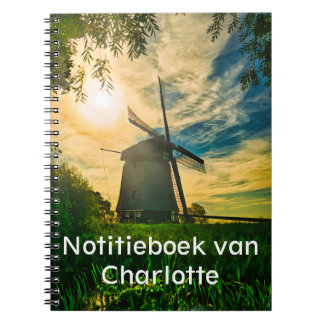 Molen gouden uur Notitieboek Notebook