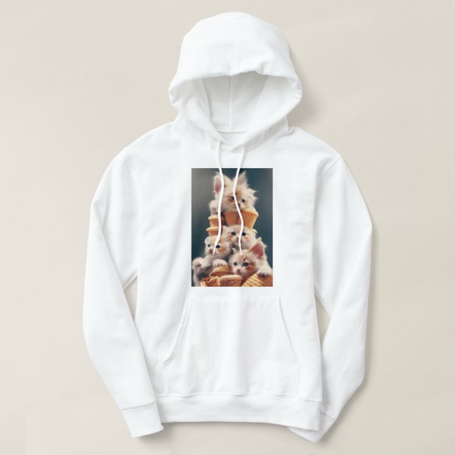 Moletom sorvete e gatinhos hoodie (Design Front)