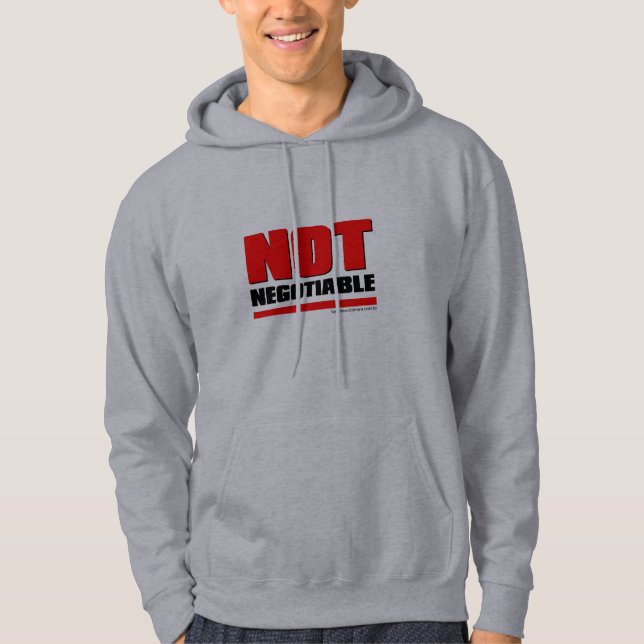 Moleton Not Negotiable Pointed hood Hoodie (Front)