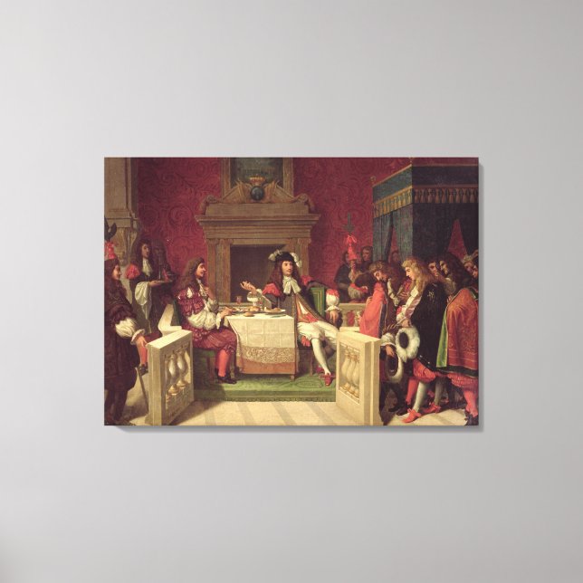 Moliere  Dining with Louis XIV  1857 Canvas Print (Front)