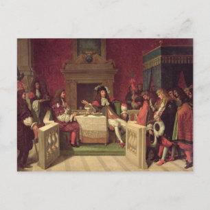 Moliere Dining with Louis XIV 1857 Postcard