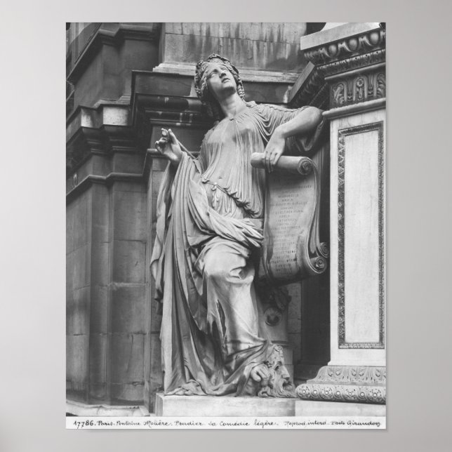 Moliere Fountain, Light Comedy, 1844 Poster (Front)