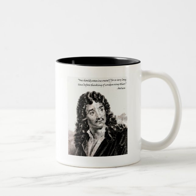 Moliere - One should consider oneself for a very l Two-Tone Coffee Mug (Right)