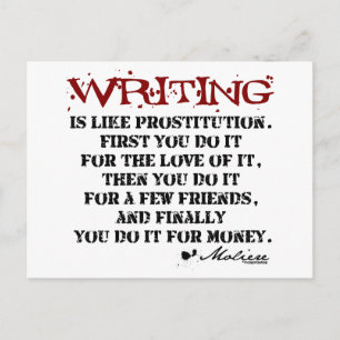 Moliere Writing Quote Postcard