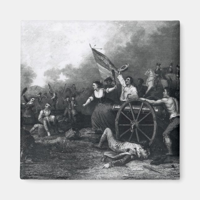 Moll Pitcher at the Battle of Monmouth Magnet (Front)