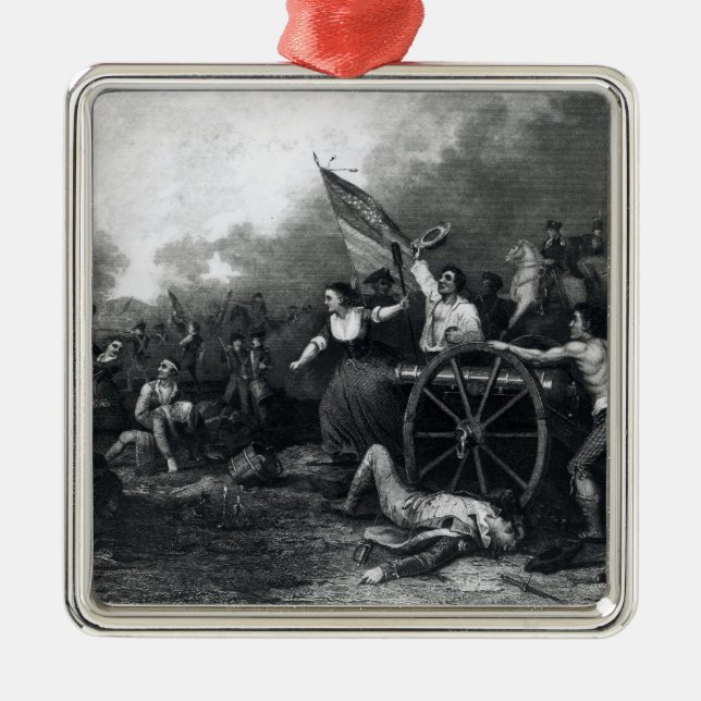 Moll Pitcher at the Battle of Monmouth Metal Ornament (Front)