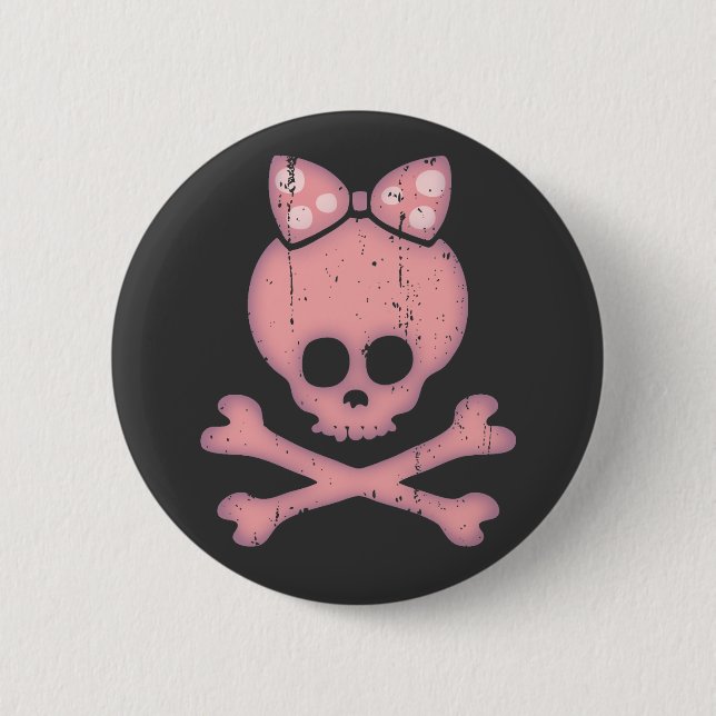 Molly Bow Dot Pinback Button (Front)