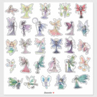 Molly Harrison Fairies Faery Fairy Art Colorful Sticker