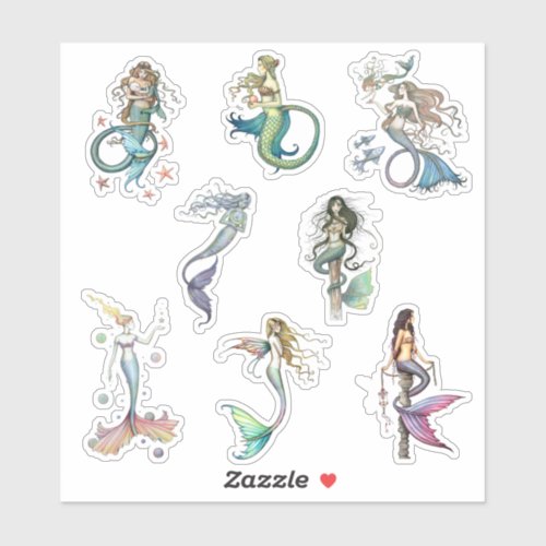 Molly Harrison Mermaid Art Stickers