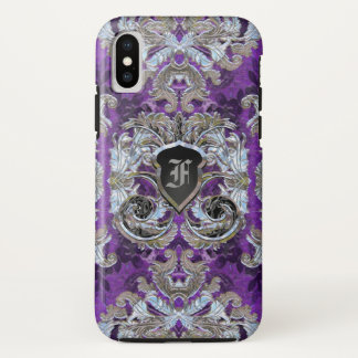 Molly Kourte Damask PRETTY Monogram iPhone X Case