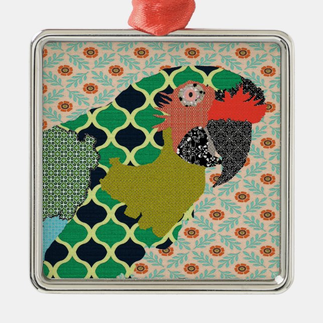 Molly Macaw Merry Christmas Ornament (Front)