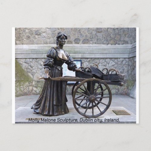 Molly Malone sculpture Dublin city Ireland Postcard