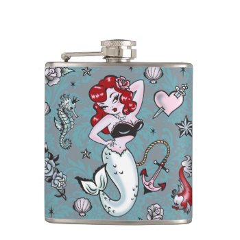 Molly Mermaid Flask by FluffShop at Zazzle