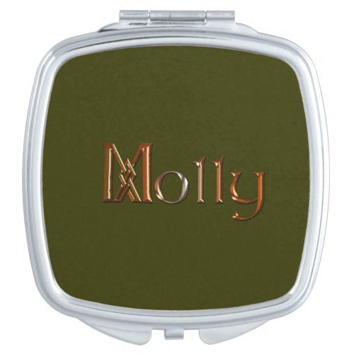 MOLLY Name Branded Gift for Women Makeup Mirror