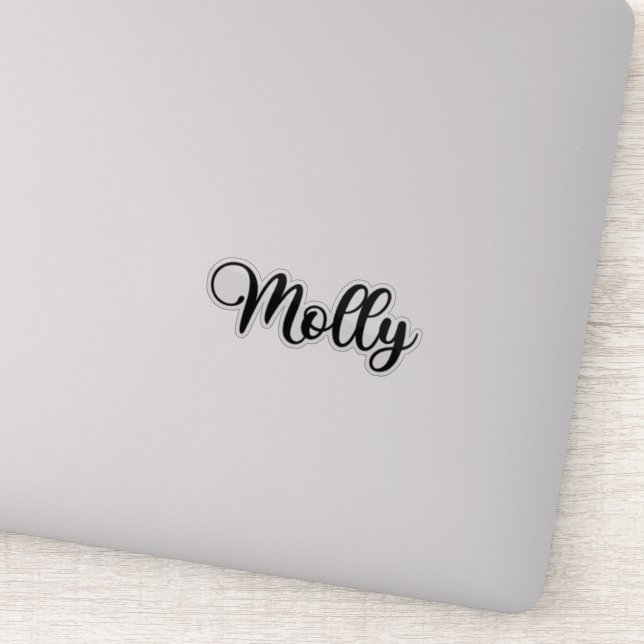 Molly Name - Handwritten Calligraphy Sticker (Detail)
