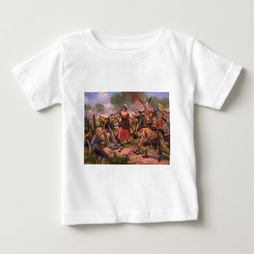 Molly Pitcher Firing Cannon at Battle of Monmouth Baby T_Shirt