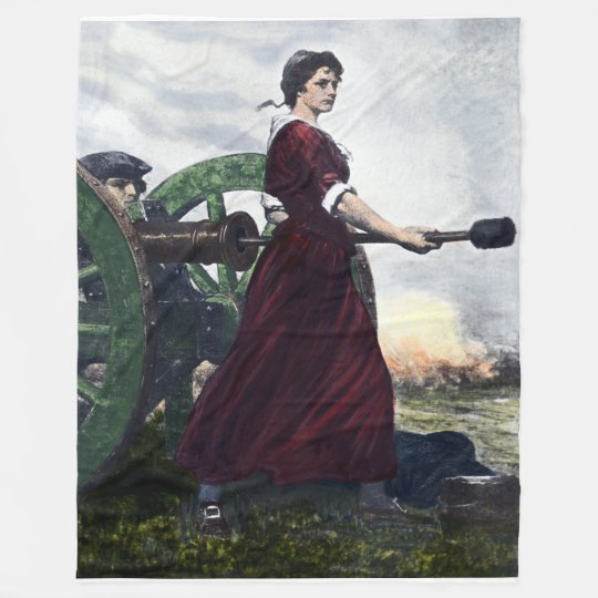 molly pitcher revolutionary war patriot fleece blanket zazzle com
