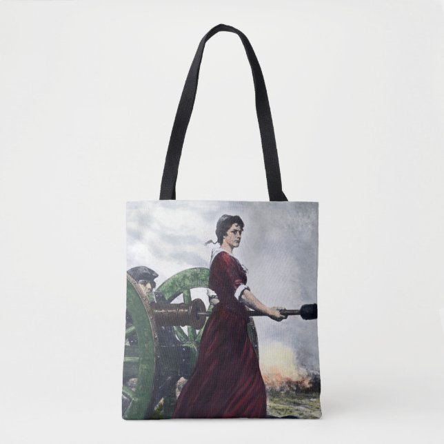 Molly Pitcher - Revolutionary War Patriot Tote Bag (Front)