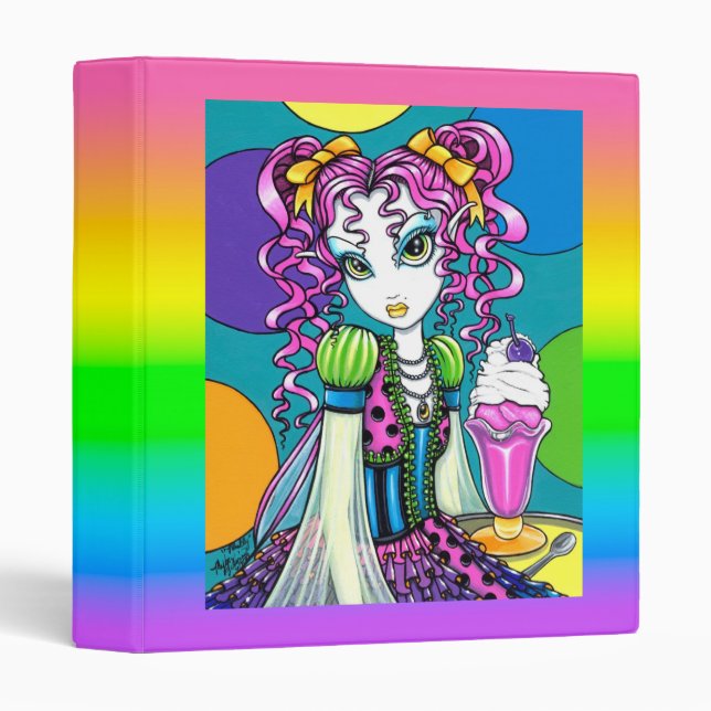 "Molly" Rainbow Soda Shop Couture Fairy Binder (Front/Spine)