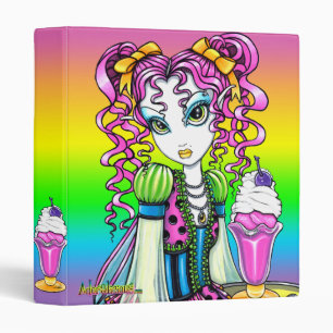 "Molly" Sherbet Ice Cream Rainbow Fairy Binder