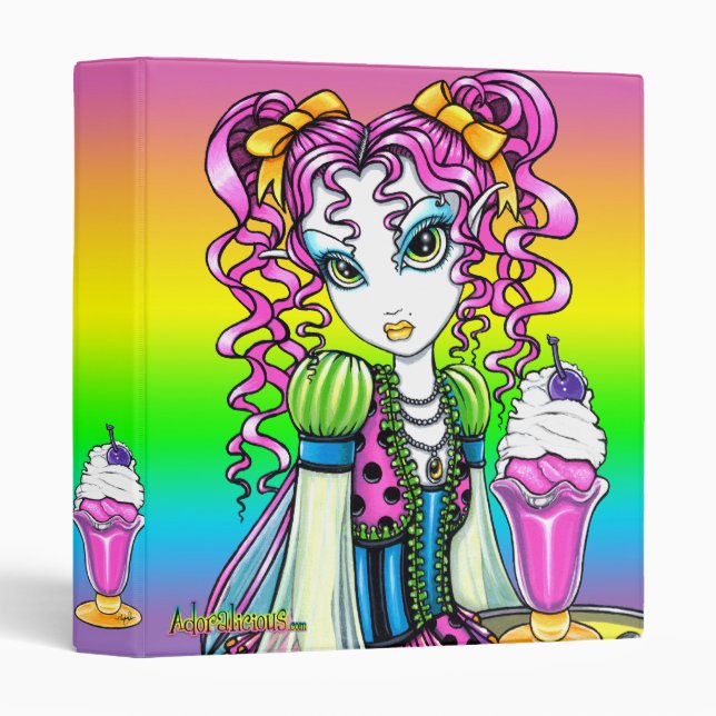"Molly" Sherbet Ice Cream Rainbow Fairy Binder (Front/Spine)