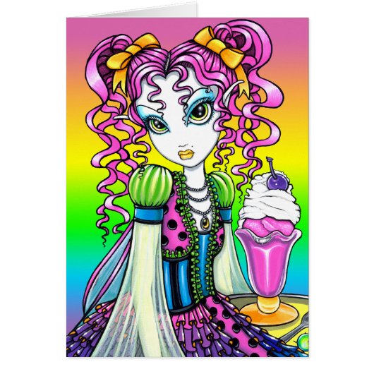 "Molly" Sherbet Ice Cream Rainbow Fairy Card (Front)