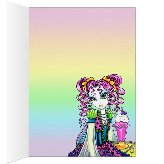 "Molly" Sherbet Ice Cream Rainbow Fairy Card (Inside (Right))