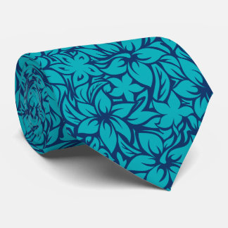 Moloaa Bay Hawaiian Hibiscus Aloha Shirt Print Tie
