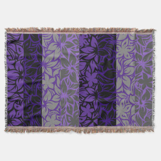 Moloaa Bay Hawaiian Hibiscus Striped Blankets