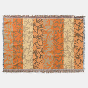Moloaa Bay Hawaiian Hibiscus Striped Blankets