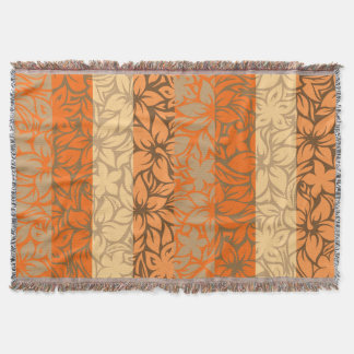 Moloaa Bay Hawaiian Hibiscus Striped Blankets