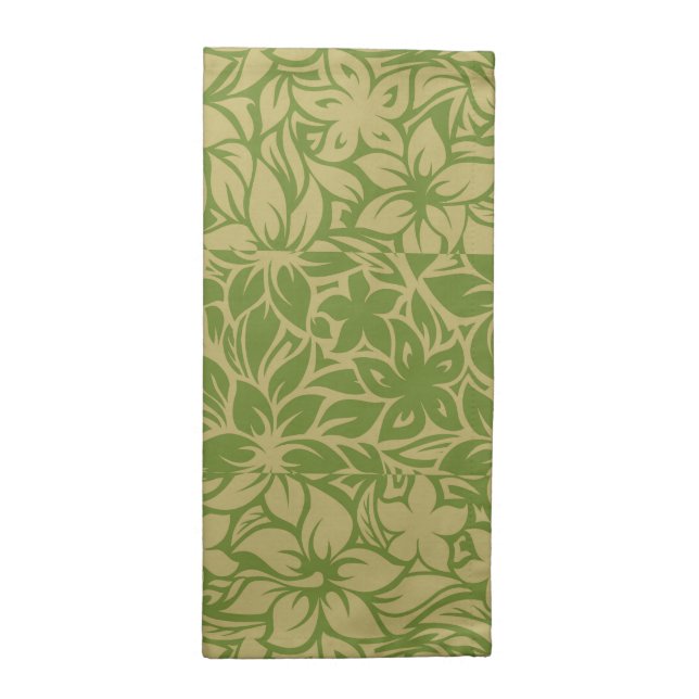 Moloaa Bay Hawaiian Hibiscus Striped Napkins (Half Fold)