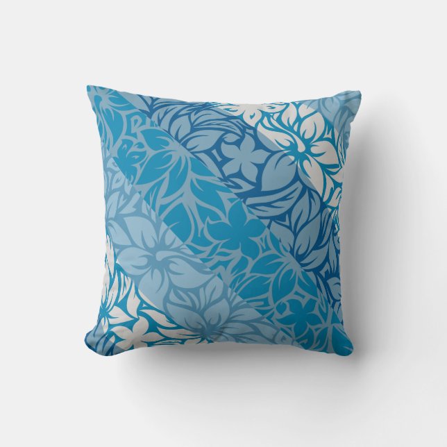 Moloaa Bay Hawaiian Hibiscus Striped Pillows (Front)