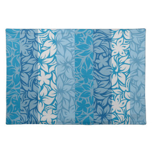 Moloaa Bay Hawaiian Hibiscus Striped Placemats