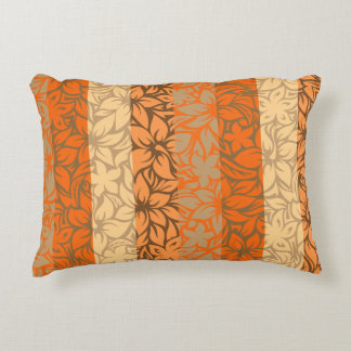Moloaa Bay Hawaiian Hibiscus Striped Reversible Accent Pillow