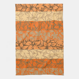 Moloaa Bay Hawaiian Hibiscus Striped Towels