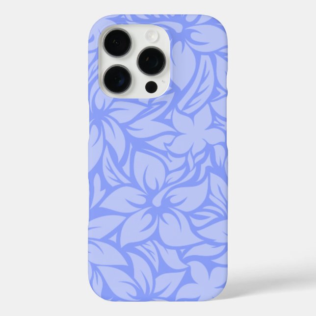 Moloaa Bay Hawaiian Hibiscus Tonal Periwinkle Case-Mate iPhone Case (Back)