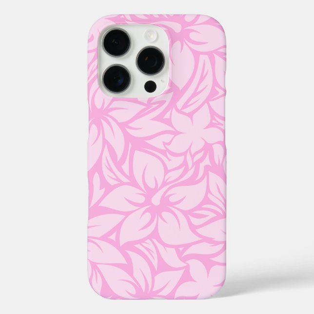 Moloaa Bay Hawaiian Hibiscus Tonal Pink Case-Mate iPhone Case (Back)