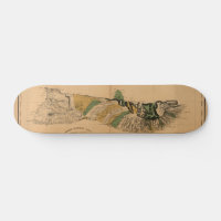 Molokai, 1897, Vintage Hawaii Map Skateboard | Zazzle