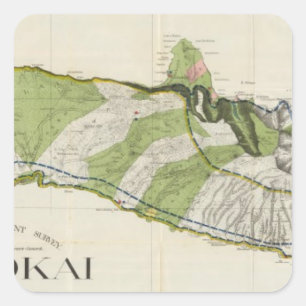 Molokai, Hawaii Square Sticker