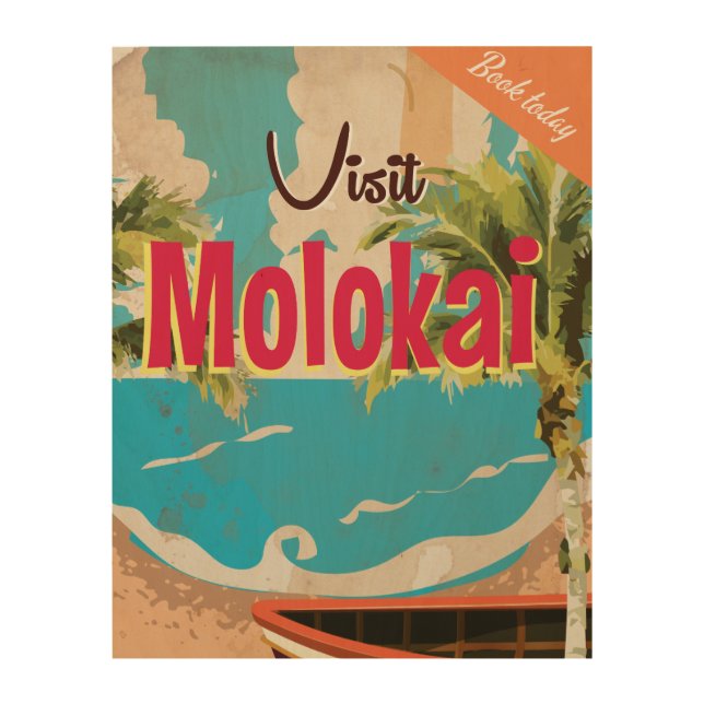 Molokai Vintage Travel Poster (Front)