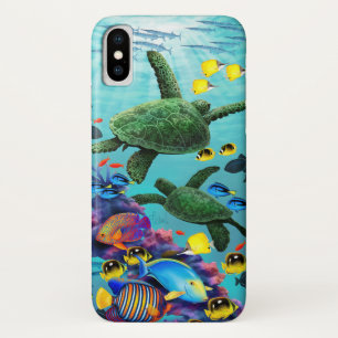 Molokini Cove Hawaiian Sea Turtle Tropical Fish iPhone X Case