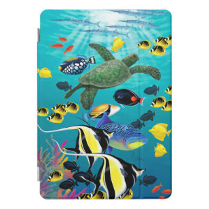 Molokini Cove Hawaiian Tropical Fish Illustration iPad Pro Cover