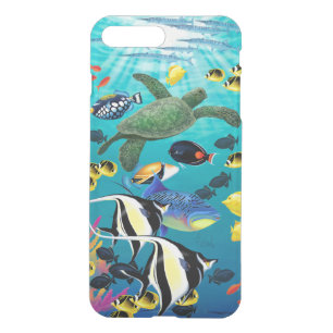 Molokini Cove Hawaiian Tropical Fish Illustration iPhone 8 Plus/7 Plus Case